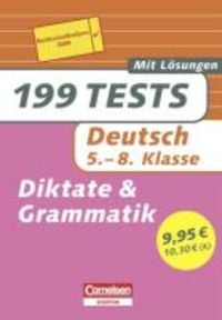 Produktbild: Deutsch: 199 Diktate und Grammatiktests. 5. - 8. Klasse