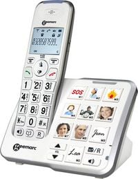 Produktbild: Geemarc AMPLIDECT 295 PHOTO Schnurloses Seniorentelefon Anrufbeantworter, Foto-Tasten Beleuchtetes Display Wei&szlig;