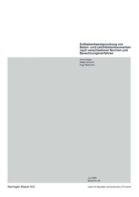 Produktbild: Erdbebenbeanspruchung von Beton- und Leichtbetonbauwerken nach verschiedenen Normen und Berechnungsverfahren