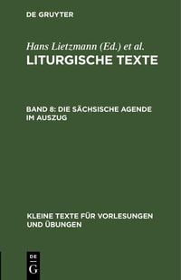Produktbild: Die S&auml;chsische Agende im Auszug