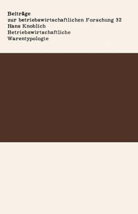 Produktbild: Betriebswirtschaftliche Warentypologie