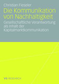 Produktbild: Die Kommunikation von Nachhaltigkeit