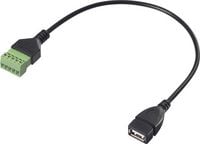 Produktbild: Renkforce USB 2.0 Adapterkabel [1x USB 2.0 Buchse A - 1x Klemmanschluss] RF-6443968 30 cm PVC-Mantel