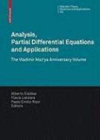 Produktbild: Analysis, Partial Differential Equations and Applications