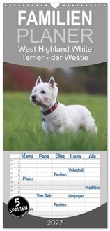 Produktbild: Familienplaner 2027 - West Highland White Terrier - Selbstbewustes Powerpaket - der Westie mit 5 Spalten (Wandkalender, 21 x 45 cm) CALVENDO