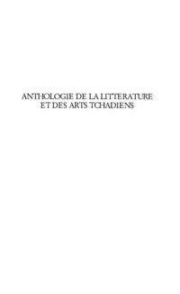 Produktbild: Anthologie de la litterature et des arts tchadiens