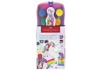 Produktbild: FABER-CASTELL Farbkasten Connector 12 Einhorn mit Deckwei&szlig; Blister