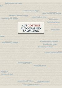 Produktbild: Aus Goethes Autographensammlung