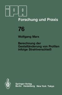 Produktbild: Berechnung der Gestalt&auml;nderung von Profilen infolge Strahlverschlei&szlig;