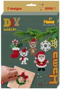 Produktbild: Hama 3455 - DIY B&uuml;gelperlen Midi 5+, Motiv Weihnachtszauber, Geschenkpackung, 2000 St&uuml;ck