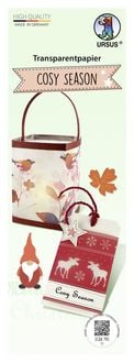 Produktbild: URSUS Basispapiere Transparentpapier Cosy Season, 10 x 27 cm, 100 Blatt