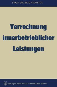 Produktbild: Verrechnung innerbetrieblicher Leistungen