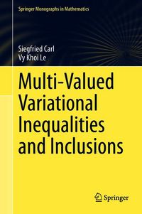 Produktbild: Multi-Valued Variational Inequalities and Inclusions