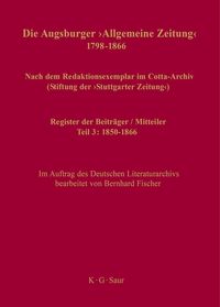 Produktbild: Register der Beitr&auml;ger / Mitteiler
