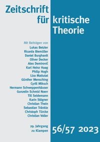 Produktbild: Zeitschrift f&uuml;r kritische Theorie / Zeitschrift f&uuml;r kritische Theorie, Heft 56/57