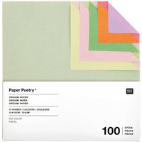 Produktbild: Origami Duo Color, Pastel MIX, 15 x 15 cm, 100 Blatt