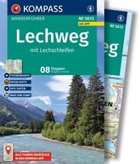 Produktbild: KOMPASS Wanderf&uuml;hrer Lechweg mit Lechschleifen, 16 Touren und Etappen mit Extra-Tourenkarte