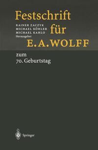 Produktbild: Festschrift f&uuml;r E.A. Wolff