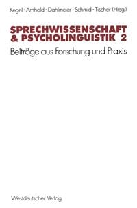 Produktbild: Sprechwissenschaft & Psycholinguistik 2