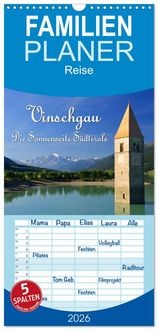 Produktbild: Familienplaner 2026 - Vinschgau - Die Sonnenseite S&uuml;dtirols mit 5 Spalten (Wandkalender, 21 x 45 cm) CALVENDO