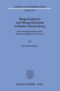 Produktbild: B&uuml;rgerbegehren und B&uuml;rgerentscheid in Baden-W&uuml;rttemberg.