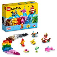 LEGO Classic 11018 Kreativer Meeresspaß, Box mit Bausteinen für Kinder 