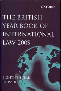 Produktbild: British Year Book of International Law 2009 Volume 80