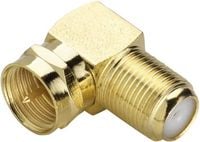 Produktbild: Renkforce RF-4196994 F-Winkelverbinder vergoldet Anschl&uuml;sse: F-Stecker, F-Buchse 1St.