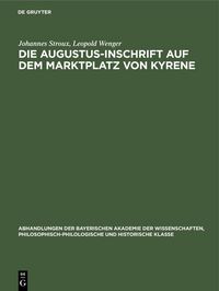 Produktbild: Die Augustus-Inschrift auf dem Marktplatz von Kyrene