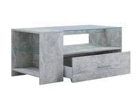 Produktbild: Holz Sofatisch Couchtisch Schublade Glas Tindala