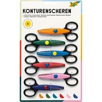 Produktbild: folia Konturenscheren verschiedene Farben 6 St&uuml;ck
