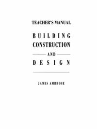 Produktbild: Teacher&rsquo;s Manual for Building Construction and Design
