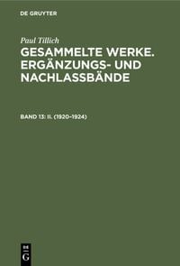 Produktbild: II. (1920&ndash;1924)