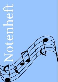 Produktbild: Notenheft: DIN A4 Notenlinienheft | 300 Seiten mit 12 Notenzeilen / Systeme pro Blatt | Papier 90g/m&sup2; | Musikheft mit Notenlinien