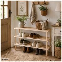 Produktbild: HTI-Living Schuhregal 3 Ebenen Anea Holz Natur Schuhregal 3 Ebenen Anea Holz Natur