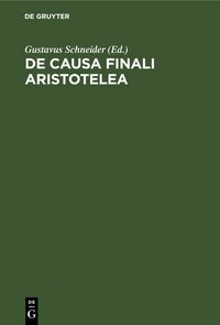 Produktbild: De causa finali Aristotelea
