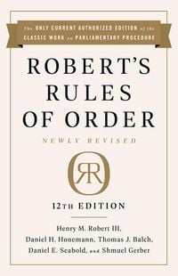 Produktbild: Robert's Rules of Order Newly Revised, 12th edition