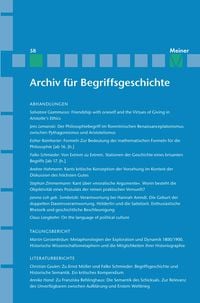 Produktbild: Archiv f&uuml;r Begriffsgeschichte. Band 58