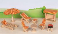 Produktbild: goki Puppenhaus Gartenm&ouml;bel