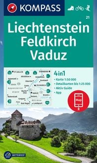 Bild vom Artikel KOMPASS Wanderkarte 21 Liechtenstein, Feldkirch, Vaduz 1:50.000 vom Autor Kompass-Karten GmbH