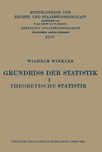 Produktbild: Grundriss der Statistik I Theoretische Statistik