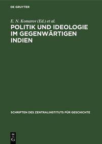 Produktbild: Politik und Ideologie im gegenw&auml;rtigen Indien
