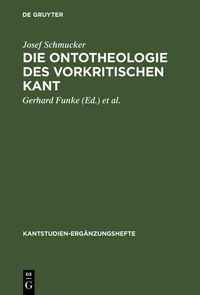 Produktbild: Die Ontotheologie des vorkritischen Kant