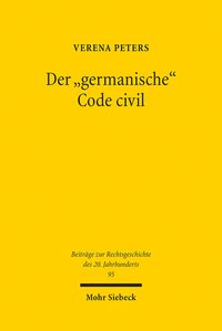 Produktbild: Der 'germanische' Code civil