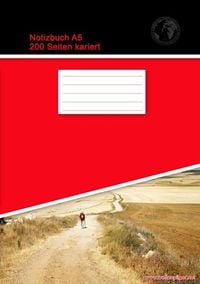 Produktbild: Notizbuch A5 200 Seiten kariert (Softcover Rot)