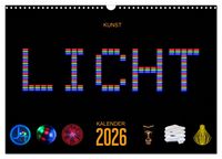 Produktbild: Kunst LICHT Kalender (Wandkalender 2026 DIN A3 quer), CALVENDO Monatskalender