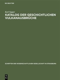 Produktbild: Katalog der geschichtlichen Vulkanausbr&uuml;che