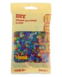 Produktbild: Hama&reg; B&uuml;gelperlen Midi - Transparent Glitter Mix 1000 Perlen.