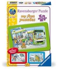 Produktbild: Kinderpuzzle 3x6 Teile - Wieso? Weshalb? Warum? Unterwegs mit Bus, Bahn und Flugzeug