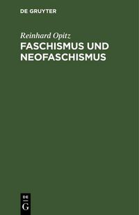 Produktbild: Faschismus und Neofaschismus